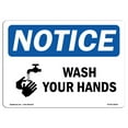 thumbnail image 1 of OSHA Notice Sign - Wash Your Hands | Plastic Sign | Protect Your Business, Construction Site, Warehouse & Shop Area |  Made in the USA, 1 of 5