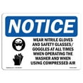 thumbnail image 1 of OSHA Notice Sign - Wear Nitrile Gloves And Safety | Plastic Sign | Protect Your Business, Construction Site, Warehouse & Shop Area |  Made in the USA, 1 of 5