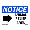 thumbnail image 1 of OSHA Notice Signs - Animal Relief Area [Right Arrow] Sign With Symbol | Decal | Protect Your Business, Work Site |  Made in the USA, 1 of 4