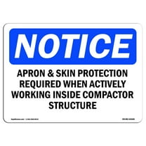 OSHA Notice Signs - Apron & Skin Protection Required When Actively | Decal | Protect Your Business, Work Site |  Made in the USA