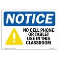 thumbnail image 1 of OSHA Notice Signs - No Cell Phone Or Tablet Use Sign With Symbol  | Extremely Durable Made in the USA Signs or Heavy Duty Vinyl label | Protect Your Construction Site, Warehouse &, 1 of 4