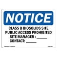 thumbnail image 1 of OSHA Notice Signs - Class B Biosolids Site Public Access Prohibited | Decal | Protect Your Business, Work Site |  Made in the USA, 1 of 4