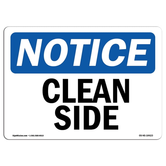 OSHA Notice Signs - Clean Side | Decal | Protect Your Business, Construction Site, Warehouse & Shop Area | Made in the USA