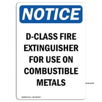 OSHA Notice Signs - D-Class Fire Extinguisher For | Decal | Protect Your Business, Construction Site, Warehouse | Made in the USA