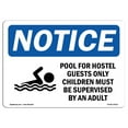 thumbnail image 1 of OSHA Notice Signs - DANGER Pool For Hotel Guests Only Children | Decal | Protect Your Business, Work Site, Warehouse |  Made in the USA, 1 of 4