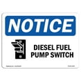 thumbnail image 1 of OSHA Notice Signs - Diesel Fuel Pump Switch Sign With Symbol | Decal | Protect Your Business, Work Site, Warehouse |  Made in the USA, 1 of 4
