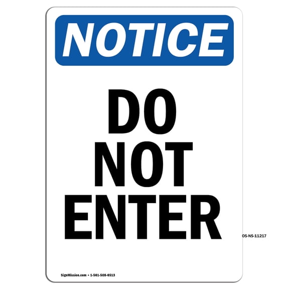 OSHA Notice Signs - Do Not Enter | Decal | Protect Your Business, Construction Site, Warehouse & Shop Area | Made in the USA
