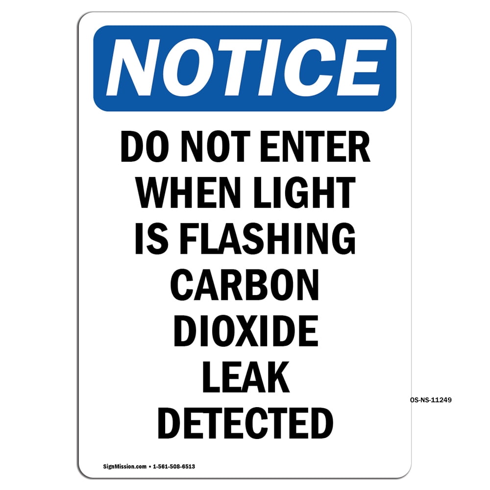 OSHA Notice Signs Do Not Enter When Light Is Flashing Decal