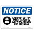 thumbnail image 1 of OSHA Notice Signs - Ear Protection Must Be Worn Sign With Symbol | Decal | Protect Your Business, Work Site, Warehouse |  Made in the USA, 1 of 4