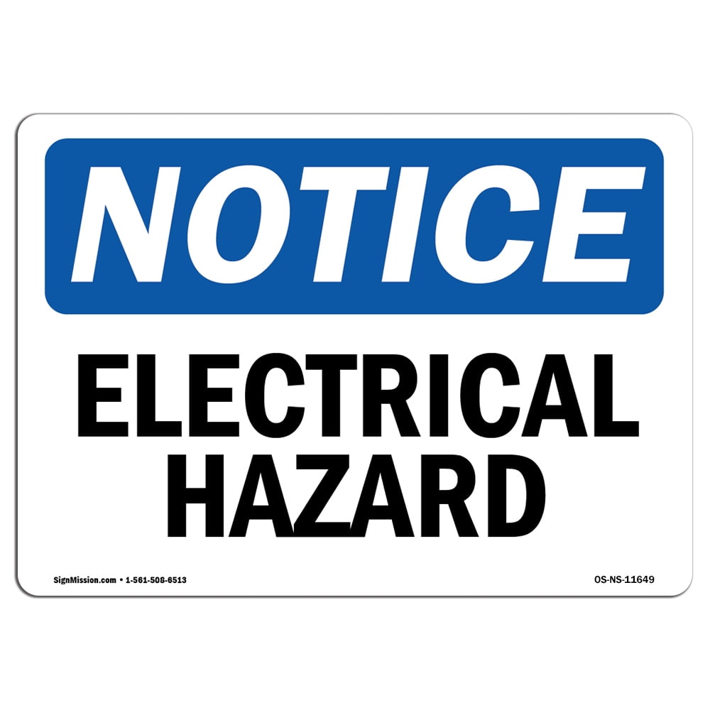 OSHA Notice Signs - Electrical Hazard Sign | Extremely Durable Made in ...