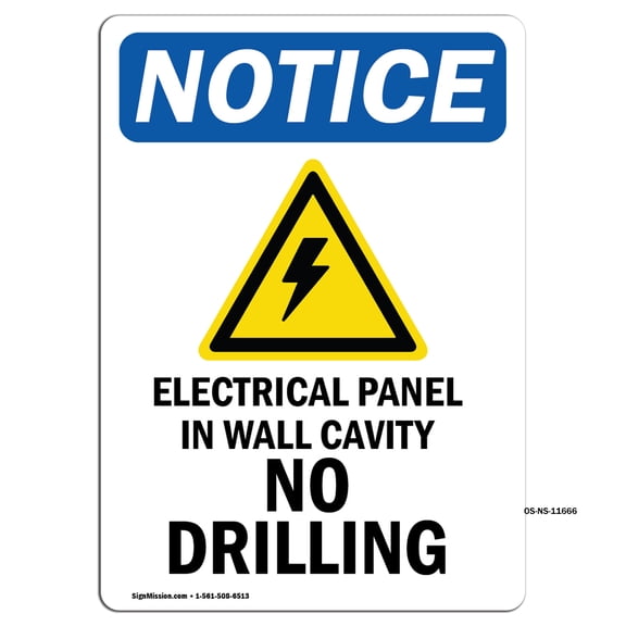 OSHA Notice Signs - Electrical Panel In Sign With Symbol | Decal | Protect Your Business, Construction Site, Warehouse | Made in the USA