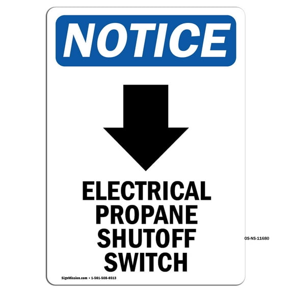 OSHA Notice Signs - Electrical Propane Sign With Symbol | Decal | Protect Your Business, Construction Site, Warehouse | Made in the USA