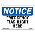 thumbnail image 1 of OSHA Notice Signs - Emergency Flashlight Here | Decal | Protect Your Business, Construction Site, Warehouse & Shop Area |  Made in the USA, 1 of 4
