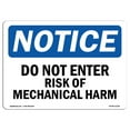 thumbnail image 1 of OSHA Notice Signs - Do Not Enter Risk Of Mechanical Harm Sign  | Extremely Durable Made in the USA Signs or Heavy Duty Vinyl label | Protect Your Construction Site, Warehouse & Business, 1 of 4