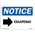 thumbnail image 1 of OSHA Notice Signs - Escapeway [Right Arrow] Sign With Symbol | Decal | Protect Your Business, Work Site, Warehouse |  Made in the USA, 1 of 4