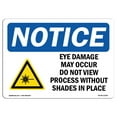 thumbnail image 1 of OSHA Notice Signs - Eye Damage May Occur Do Not Sign With Symbol | Decal | Protect Your Business, Work Site, Warehouse |  Made in the USA, 1 of 4