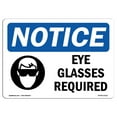 thumbnail image 1 of OSHA Notice Signs - Eye Glasses Required Sign With Symbol | Decal | Protect Your Business, Construction Site, Warehouse |  Made in the USA, 1 of 3