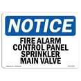 thumbnail image 1 of OSHA Notice Signs - Fire Alarm Control Panel Sprinkler Main Valve Sign  | Extremely Durable Made in the USA Signs or Heavy Duty Vinyl label | Protect Your Warehouse & Business, 1 of 4