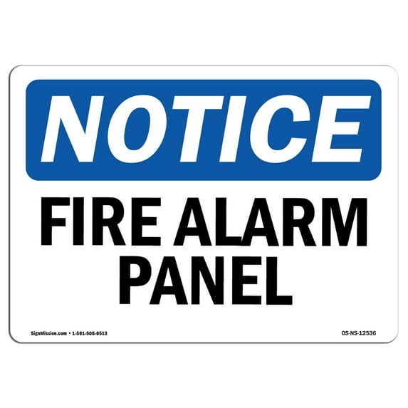 OSHA Notice Signs - Fire Alarm Panel | Decal | Protect Your Business, Construction Site, Warehouse & Shop Area | Made in the USA