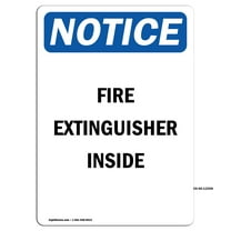 OSHA Notice Signs - Fire Extinguisher Inside | Decal | Protect Your Business, Construction Site, Warehouse & Shop Area | Made in the USA
