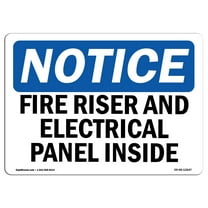 OSHA Notice Signs - Fire Riser And Electrical Panel Inside | Decal | Protect Your Business, Work Site, Warehouse | Made in the USA