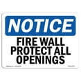thumbnail image 1 of OSHA Notice Signs - Fire Wall Protect All Openings | Decal | Protect Your Business, Construction Site, Warehouse |  Made in the USA, 1 of 4
