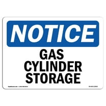 OSHA Notice Signs - Gas Cylinder Storage | Decal | Protect Your Business, Construction Site, Warehouse & Shop Area | Made in the USA