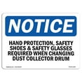 thumbnail image 1 of OSHA Notice Signs - Hand Protection Safety Shoes & Safety Glasses | Decal | Protect Your Business Work Site |  Made in the USA, 1 of 4