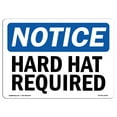 thumbnail image 1 of OSHA Notice Signs - Hard Hat Required Sign  | Extremely Durable Made in the USA Signs or Heavy Duty Vinyl label Decal | Protect Your Construction Site, Warehouse, Shop Area & Business, 1 of 4