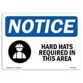 thumbnail image 1 of OSHA Notice Signs - Hard Hats Required In This Area Sign With Symbol | Decal | Protect Your Business, Work Site |  Made in the USA, 1 of 4