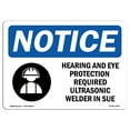 thumbnail image 1 of OSHA Notice Signs - Hearing And Eye Protection Required Sign With Symbol | Decal | Protect Your Business, Work Site |  Made in the USA, 1 of 4