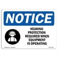 thumbnail image 1 of OSHA Notice Signs - Hearing Protection Required Sign With Symbol | Decal | Protect Your Business, Work Site, Warehouse |  Made in the USA, 1 of 4