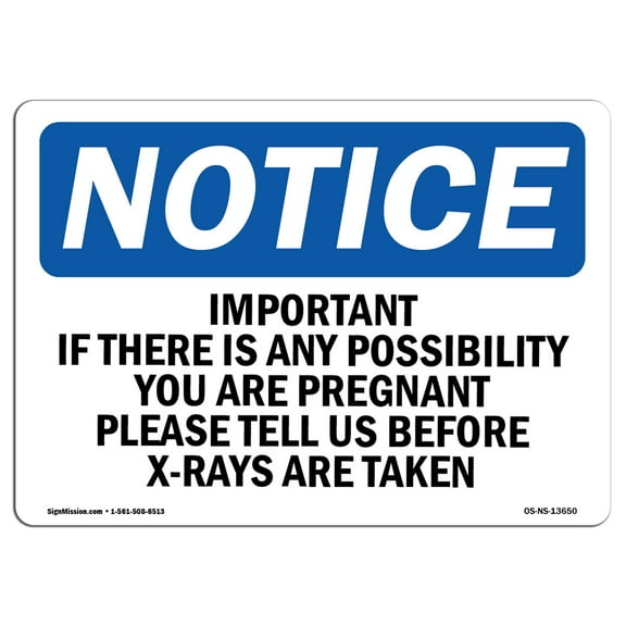 OSHA Notice Signs - Important If There Is Any Possibility You Sign  | Extremely Durable Made in the USA Signs or Heavy Duty Vinyl label | Protect Your Warehouse & Business