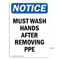 thumbnail image 1 of OSHA Notice Signs - Must Wash Hands After Removing Ppe | Decal | Protect Your Business, Construction Site, Warehouse | Made in the USA, 1 of 4