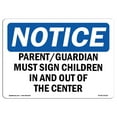 thumbnail image 1 of OSHA Notice Signs - NOTICE Parent Guardian Must Sign Children Sign  | Extremely Durable Made in the USA Signs or Heavy Duty Vinyl label | Protect Your Warehouse & Business, 1 of 4