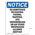 thumbnail image 1 of OSHA Notice Signs - No Admittance No Hunting Fishing | Decal | Protect Your Business Construction Site Warehouse | Made in the USA, 1 of 4