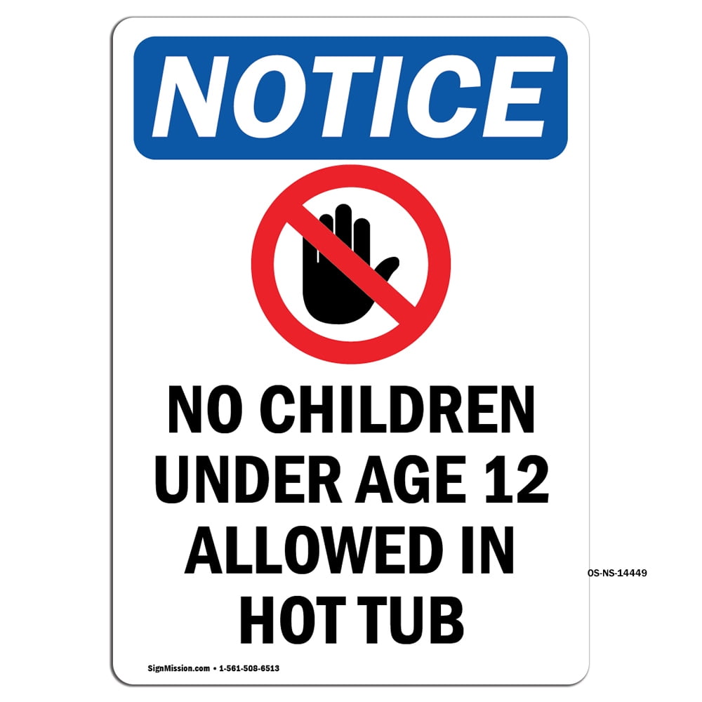 OSHA Notice Signs No Children Under Sign With Symbol Decal