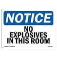 thumbnail image 1 of OSHA Notice Signs - No Explosives In This Room | Decal | Protect Your Business, Construction Site, Warehouse |  Made in the USA, 1 of 4
