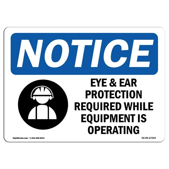 OSHA Notice Signs - OSHA-PPE-Multiple-Sign- | Decal | Protect Your Business, Construction Site, Warehouse & Shop Area | Made in the USA