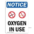 thumbnail image 1 of OSHA Notice Signs - Oxygen In Use Sign With Symbol | Decal | Protect Your Business, Construction Site, Warehouse |  Made in the USA, 1 of 4