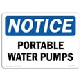 thumbnail image 1 of OSHA Notice Signs - Portable Water Pumps Sign  | Extremely Durable Made in the USA Signs or Heavy Duty Vinyl label Decal | Protect Your Construction Site, Warehouse, Shop Area &, 1 of 4