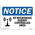 thumbnail image 1 of OSHA Notice Signs - RFMicrowave Energy Controlled Area Sign With Symbol | Decal | Protect Your Business, Work Site |  Made in the USA, 1 of 4
