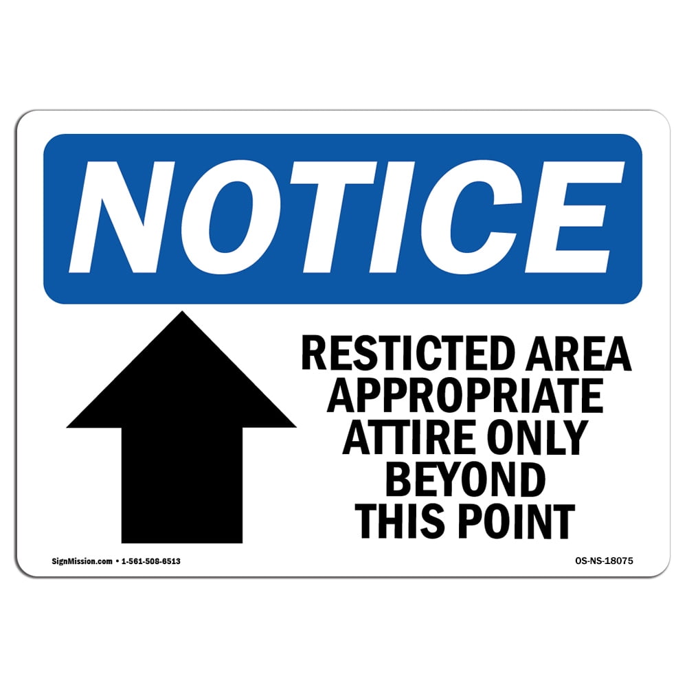 No In Appropriate. Sign OSHA Notice Signs - Restricted Area Appropriate Sign With Symbol ...