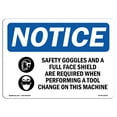 thumbnail image 1 of OSHA Notice Signs - Safety Goggles And A Full Face Sign With Symbol | Decal | Protect Your Business, Work Site |  Made in the USA, 1 of 4