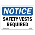 thumbnail image 1 of OSHA Notice Signs - Safety Vests Required | Decal | Protect Your Business, Construction Site, Warehouse & Shop Area |  Made in the USA, 1 of 4