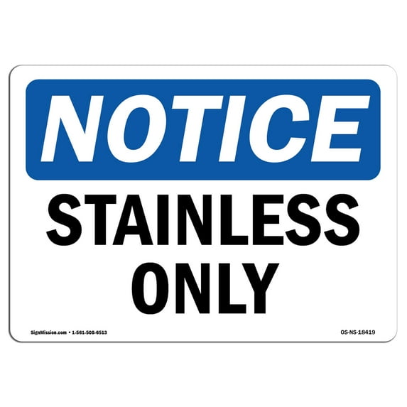OSHA Notice Signs - Stainless Only | Decal | Protect Your Business, Construction Site, Warehouse & Shop Area | Made in the USA