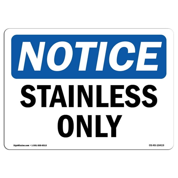 OSHA Notice Signs - Stainless Only | Decal | Protect Your Business, Construction Site, Warehouse & Shop Area |  Made in the USA