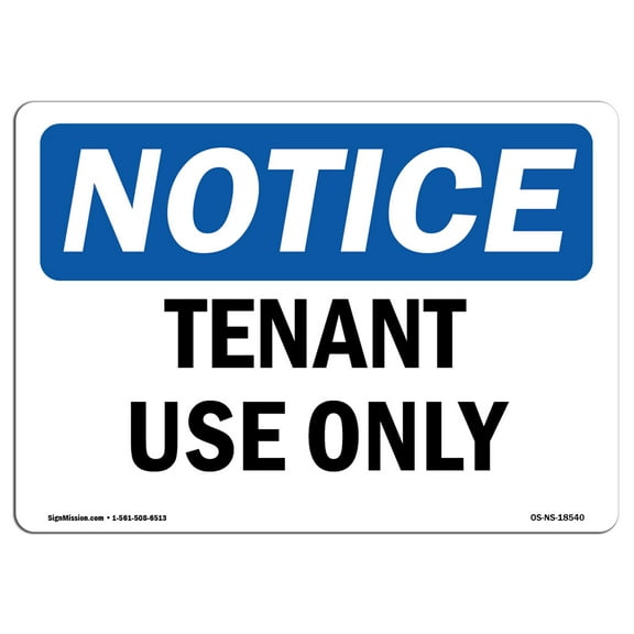 OSHA Notice Signs - Tenant Use Only | Decal | Protect Your Business, Construction Site, Warehouse & Shop Area |  Made in the USA
