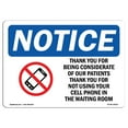 thumbnail image 1 of OSHA Notice Signs - Thank You For Being Considerate Sign With Symbol  | Extremely Durable Made in the USA Signs or Heavy Duty Vinyl label | Protect Your Warehouse & Business, 1 of 4