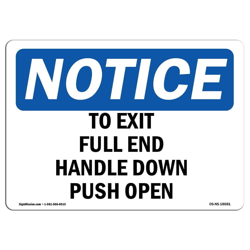 Push Down To Open Sign
